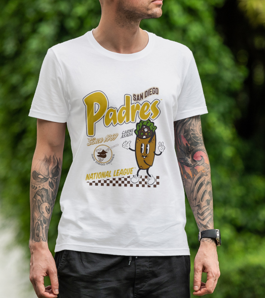 San Diego Padres Carne Asada National League Since 1969 Retro Baseball T-Shirt