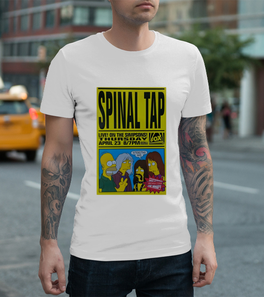 Spinal Tap Live On The Simpsons Thursday April 23 Fox 8 7pm With Interesting Hair T-Shirt