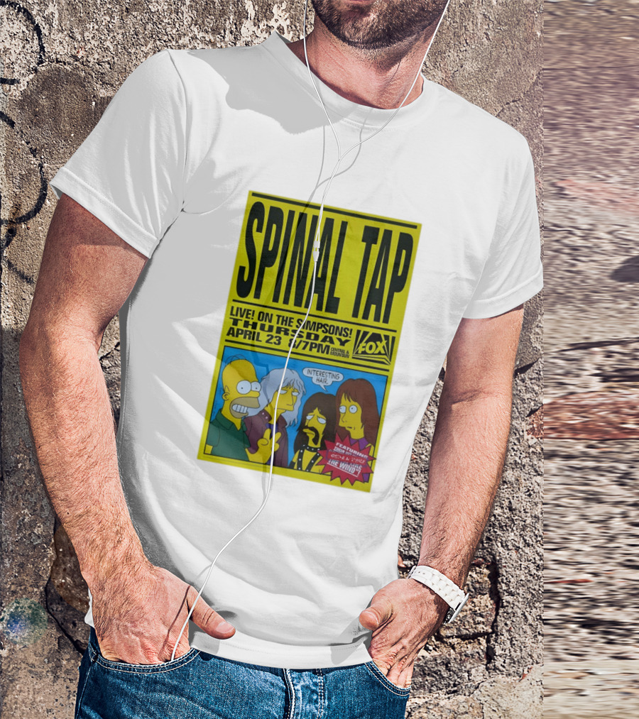 Spinal Tap Live On The Simpsons Thursday April 23 Fox 8 7pm With Interesting Hair T-Shirt