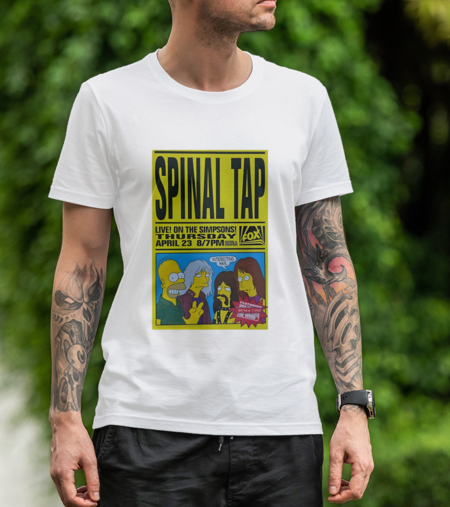 Spinal Tap Live On The Simpsons Thursday April 23 Fox 8 7pm With Interesting Hair T-Shirt