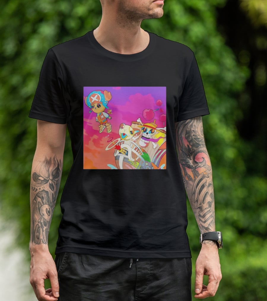 Choppers One Piece Graduation Colorful Adventure Scene T-Shirt