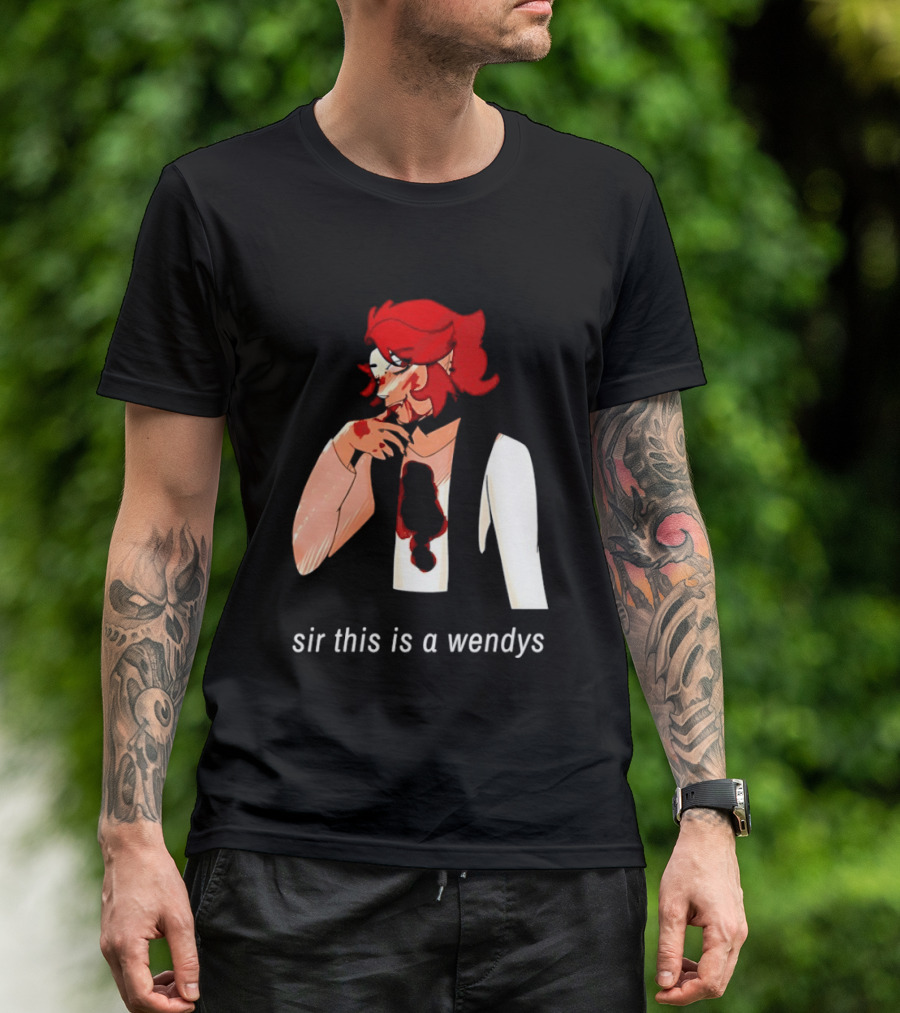 Sir This Is A Wendys Red Haired Character With White T-Shirt