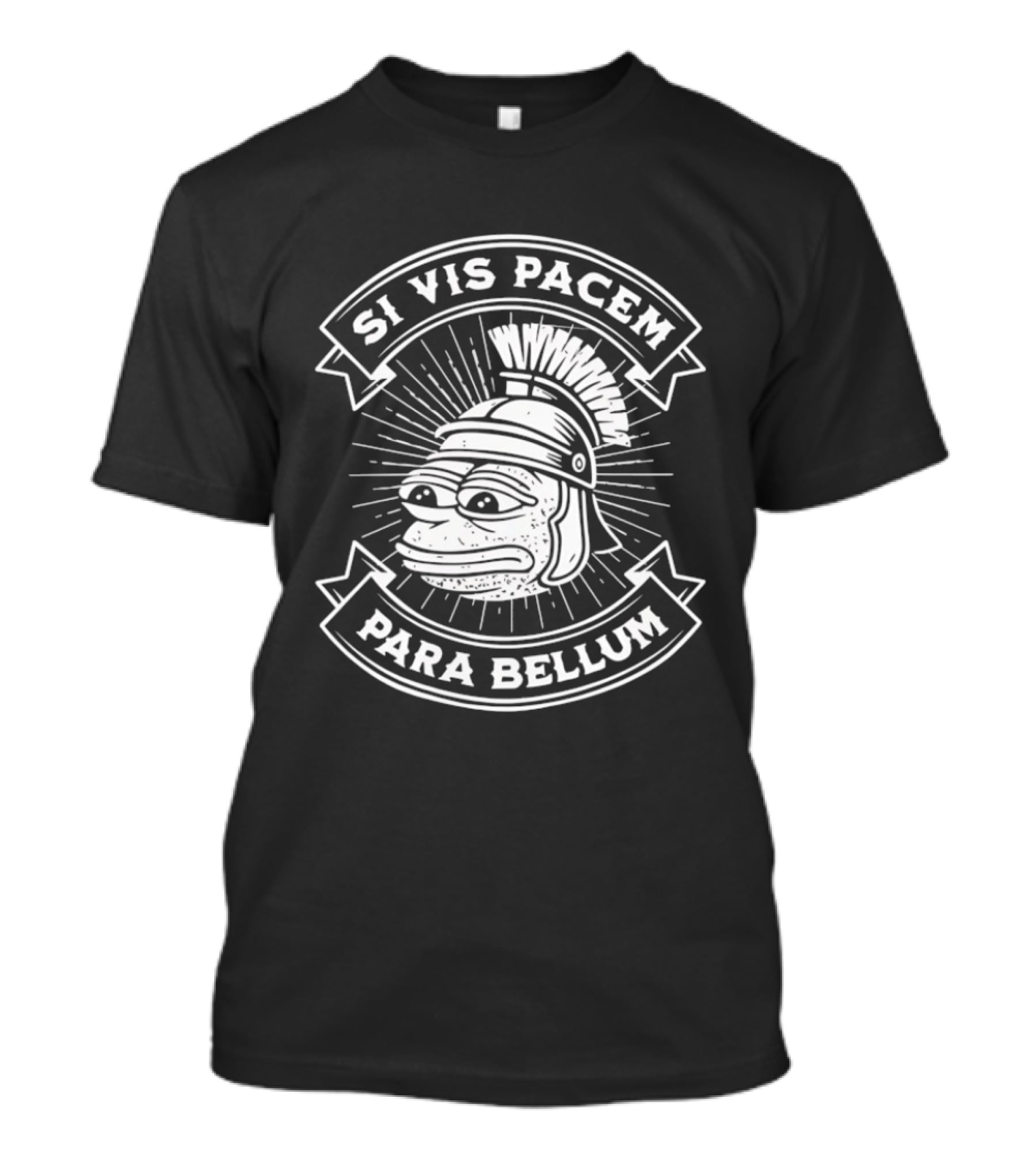 Pepe Roman Helmet Si Vis Pacem Para Bellum Latin Phrase T-Shirt