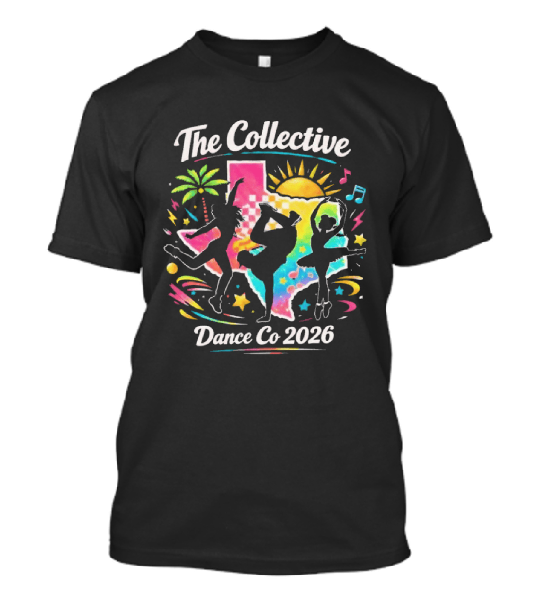 The Collective Dance Co 2026 Colorful Silhouettes And Tropical Vibes T-Shirt