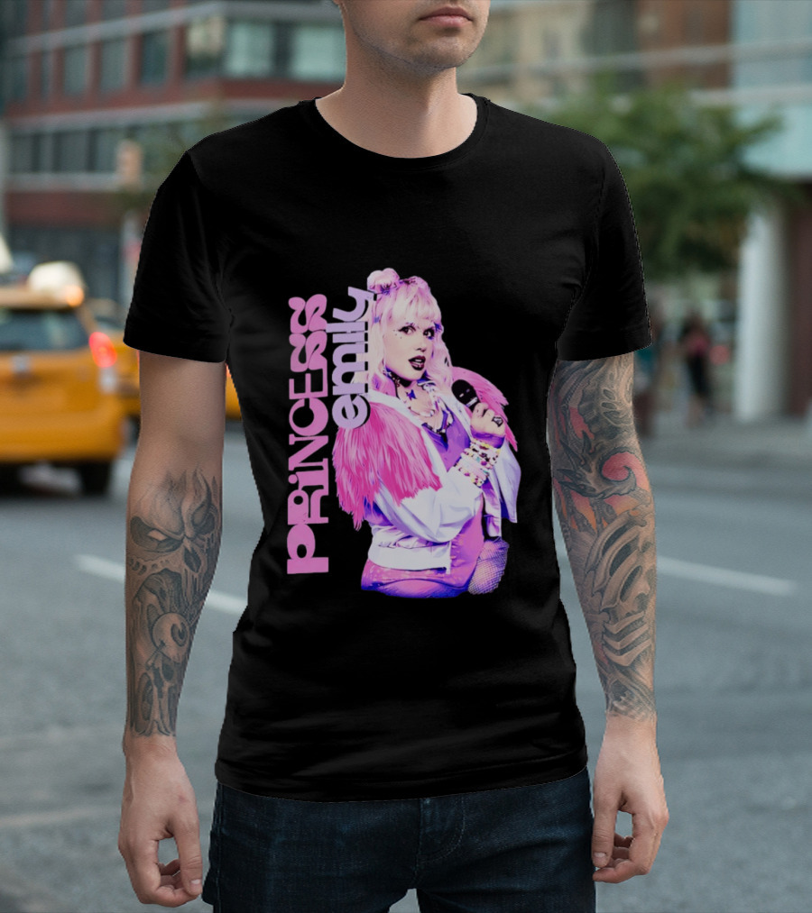 Princess Emily Pop Star Style Microphone Fashion T-Shirt