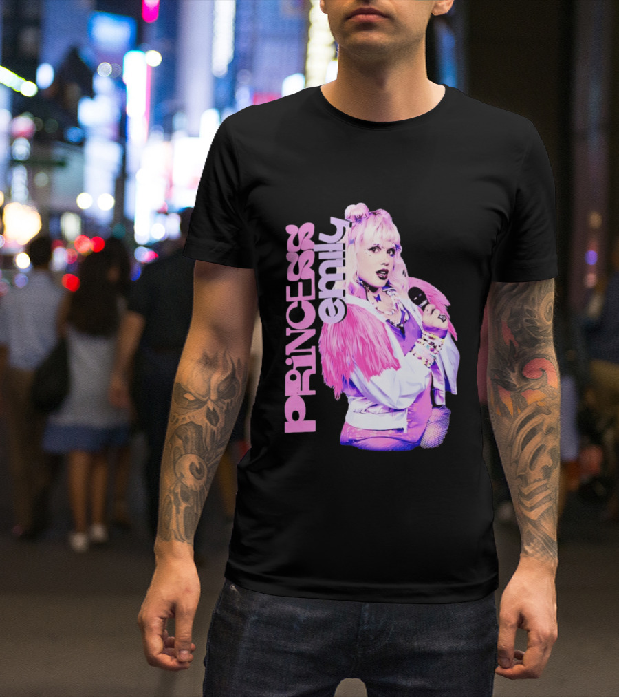 Princess Emily Pop Star Style Microphone Fashion T-Shirt
