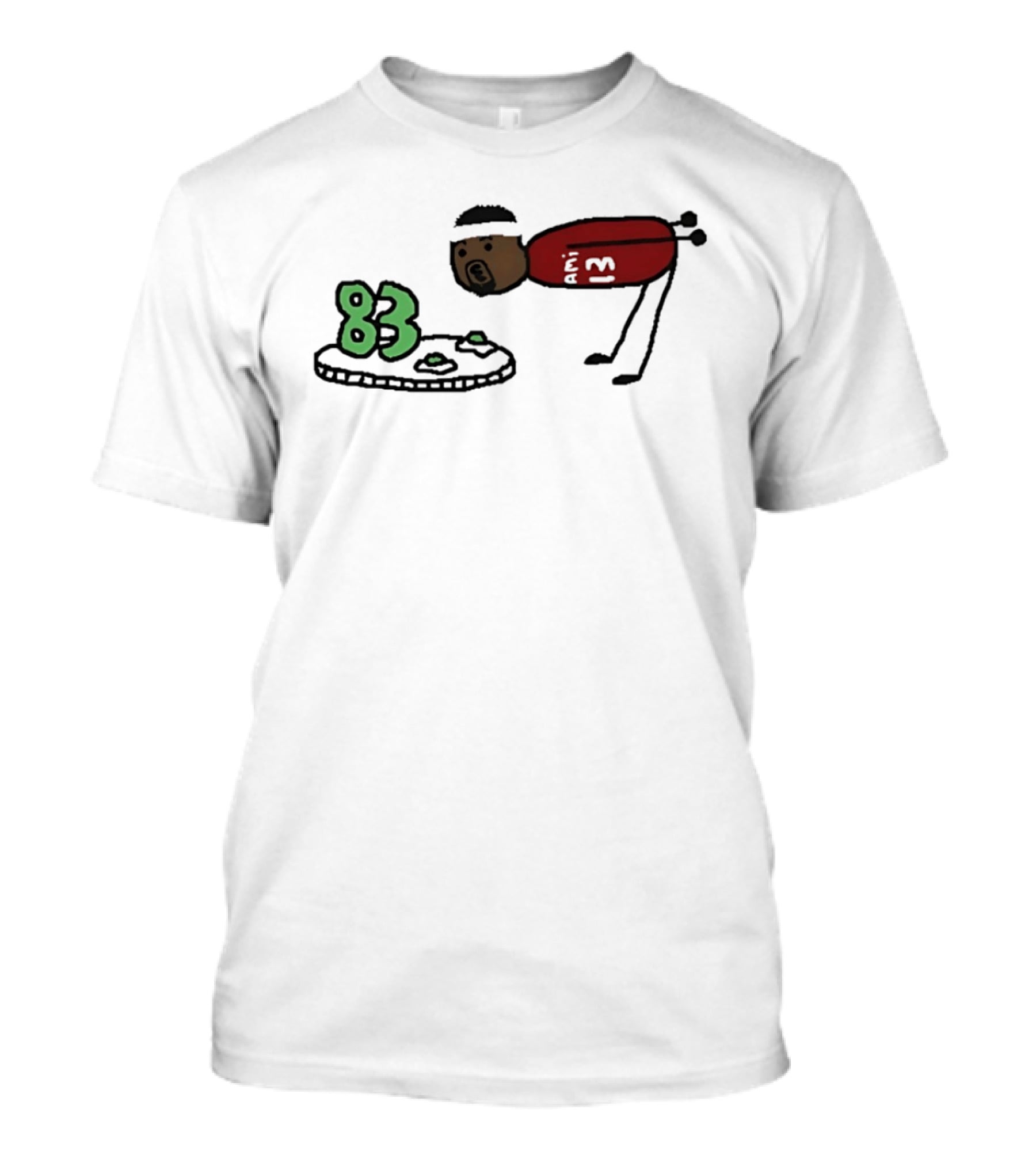 Bam Adebayo Miami Heat Player Art With Number 83 T-Shirt