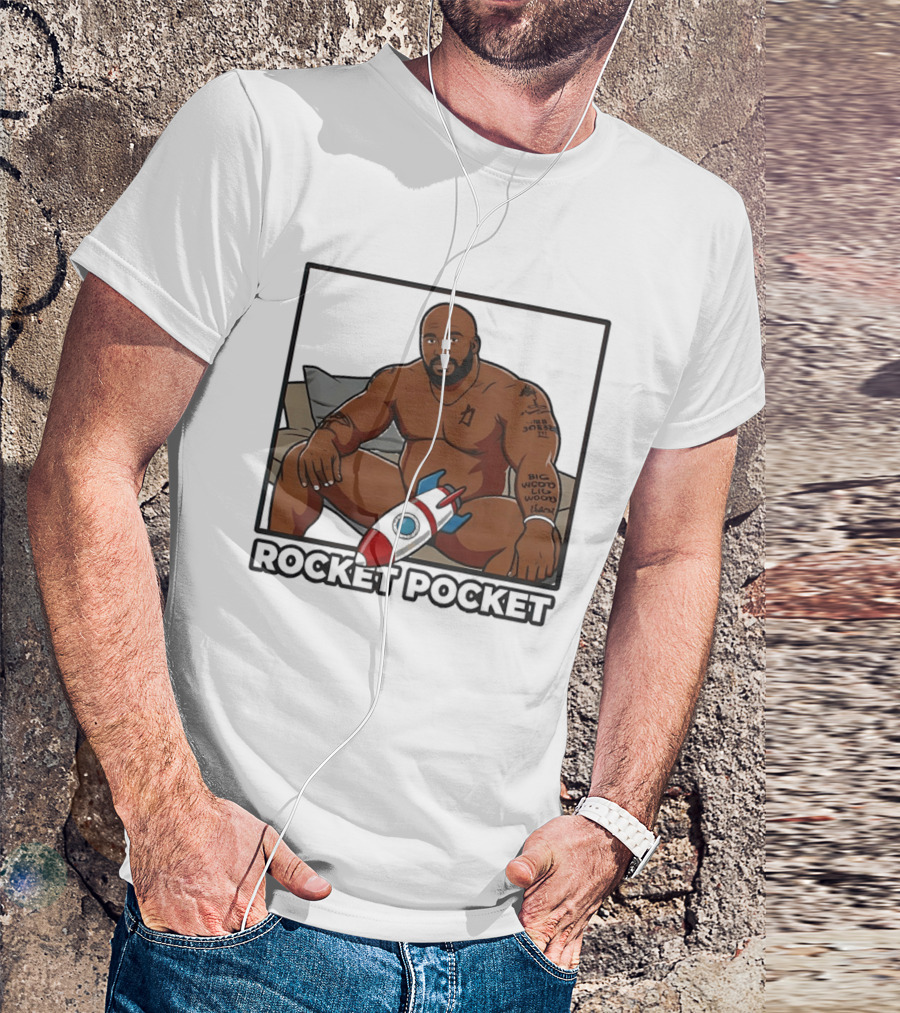 ROCKET POCKET Barry Wood Cartoon T-Shirt