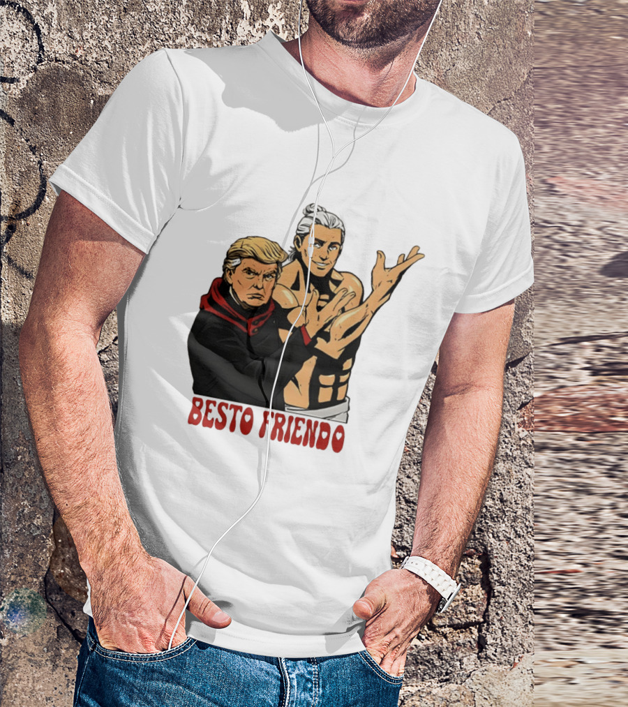 Besto Friendo Trump Anime Crossover Meme T-Shirt