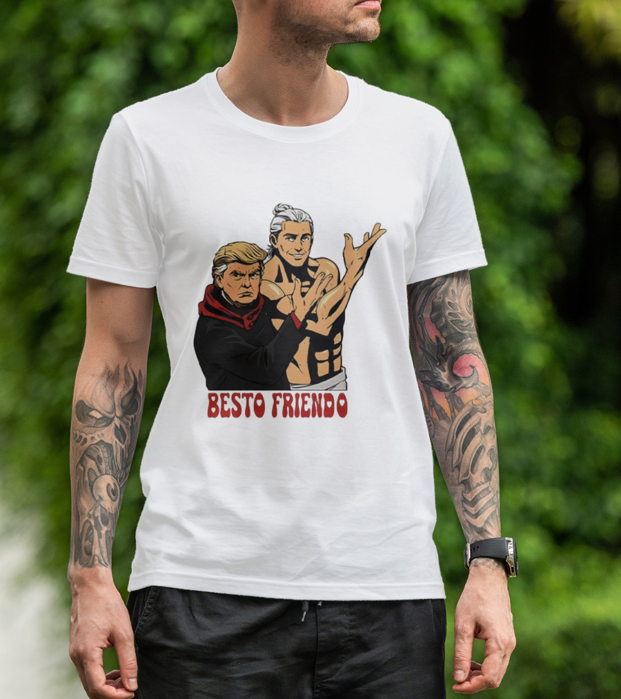 Besto Friendo Trump Anime Crossover Meme T-Shirt
