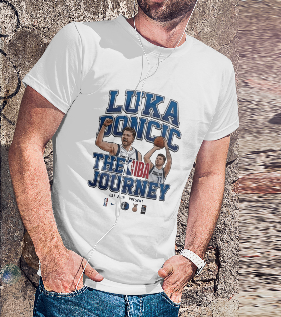 Luka Doncic NBA FIBA Journey Dallas Mavericks 2018 Nike Basketball T-Shirt