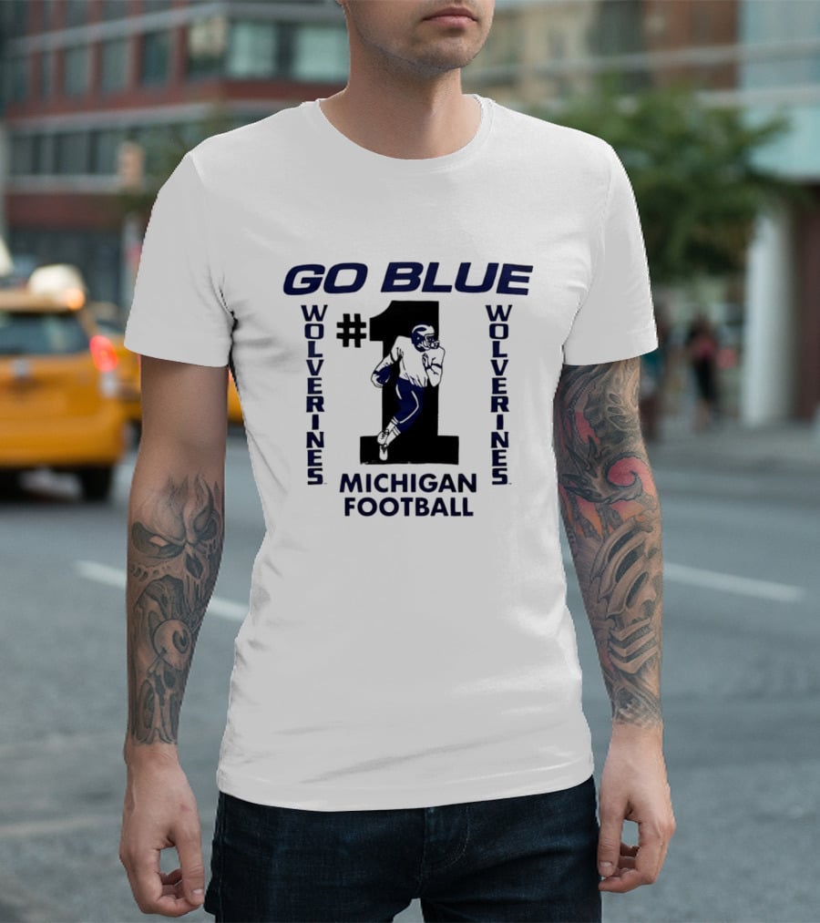 Michigan Wolverines #1 Football Go Blue T-Shirt