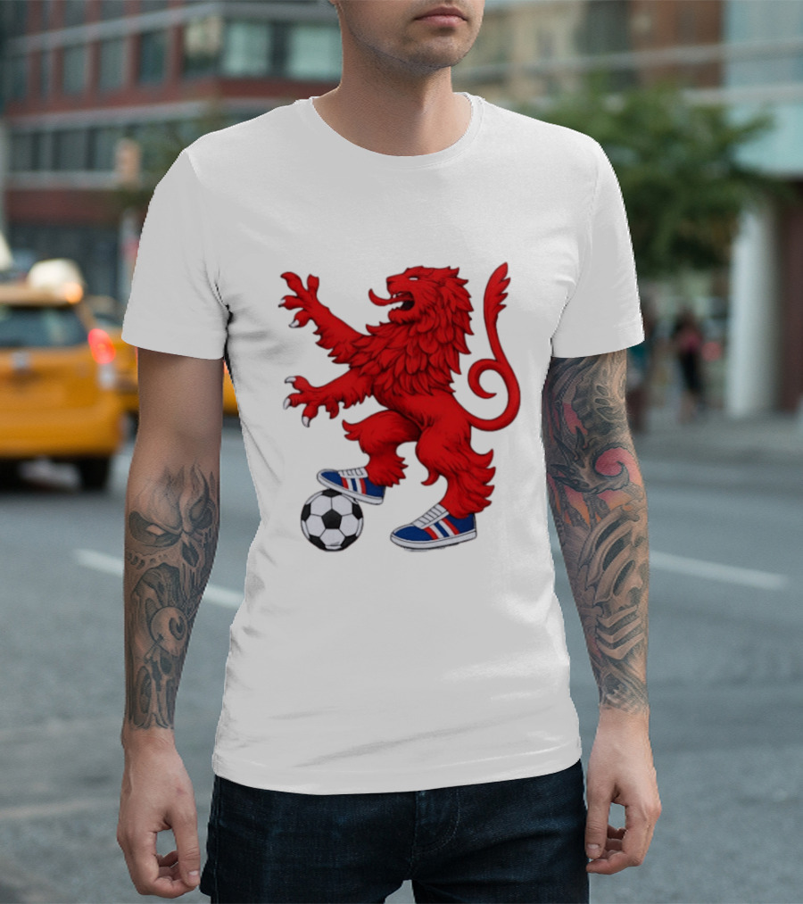 Every Other Saturday Rangers FC Red Lion Mascot Soccer Shoes T-Shirt