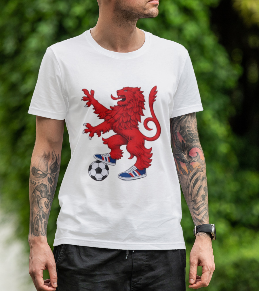 Every Other Saturday Rangers FC Red Lion Mascot Soccer Shoes T-Shirt