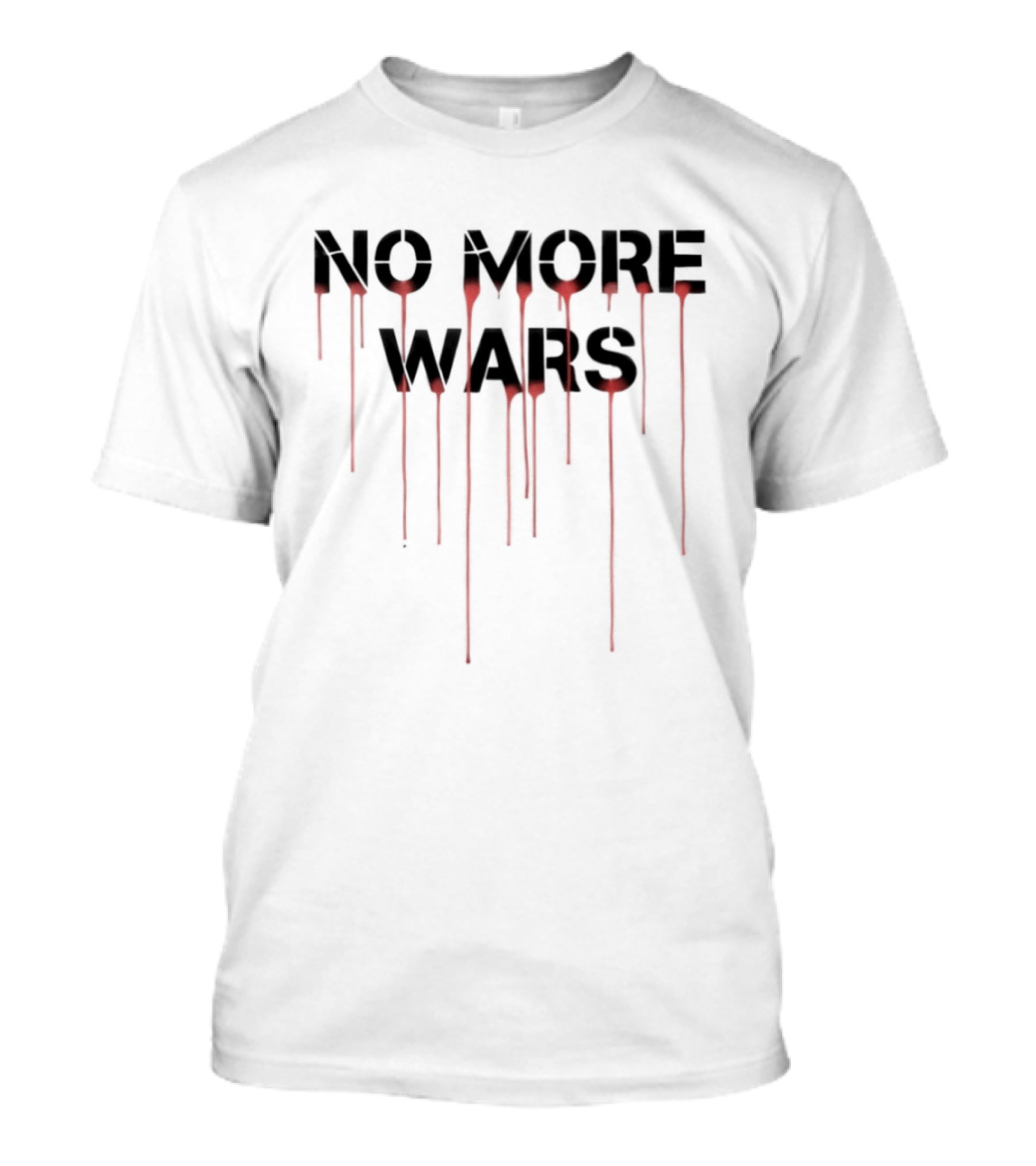 No More Wars Dripping Blood Anti War T-Shirt