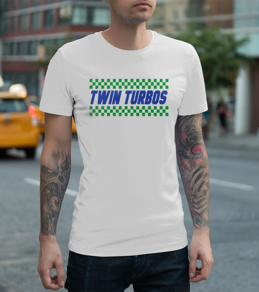 Twin Turbos Racing Checkerboard T-Shirt