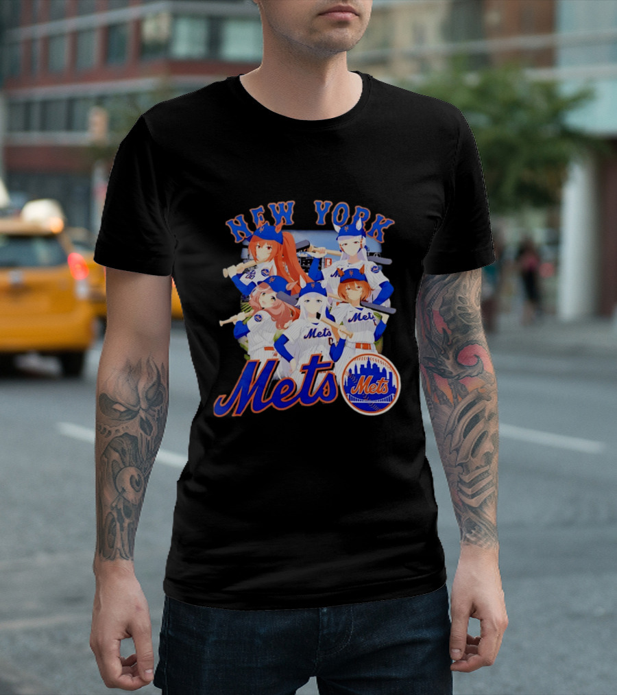 New York Mets Anime Characters Baseball Team T-Shirt