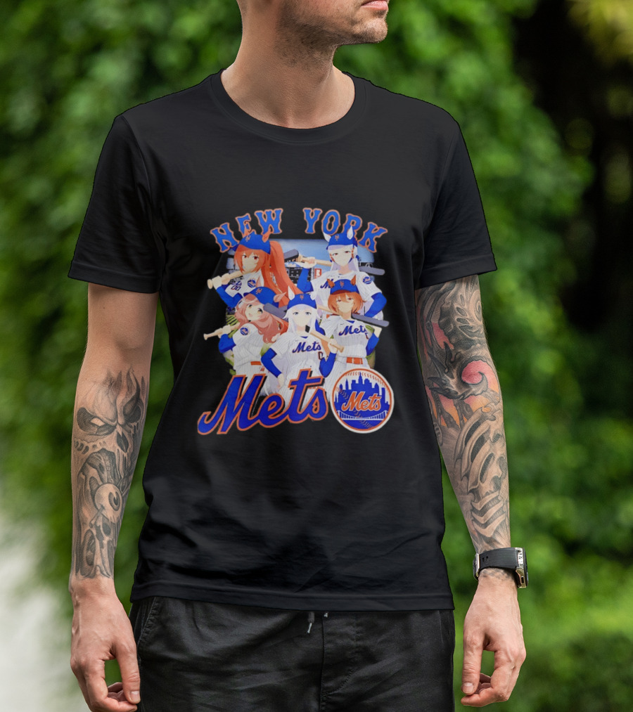 New York Mets Anime Characters Baseball Team T-Shirt