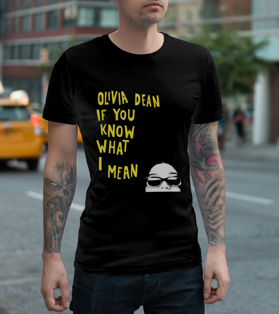 Olivia Dean If You Know What I Mean Glasses Sketch T-Shirt