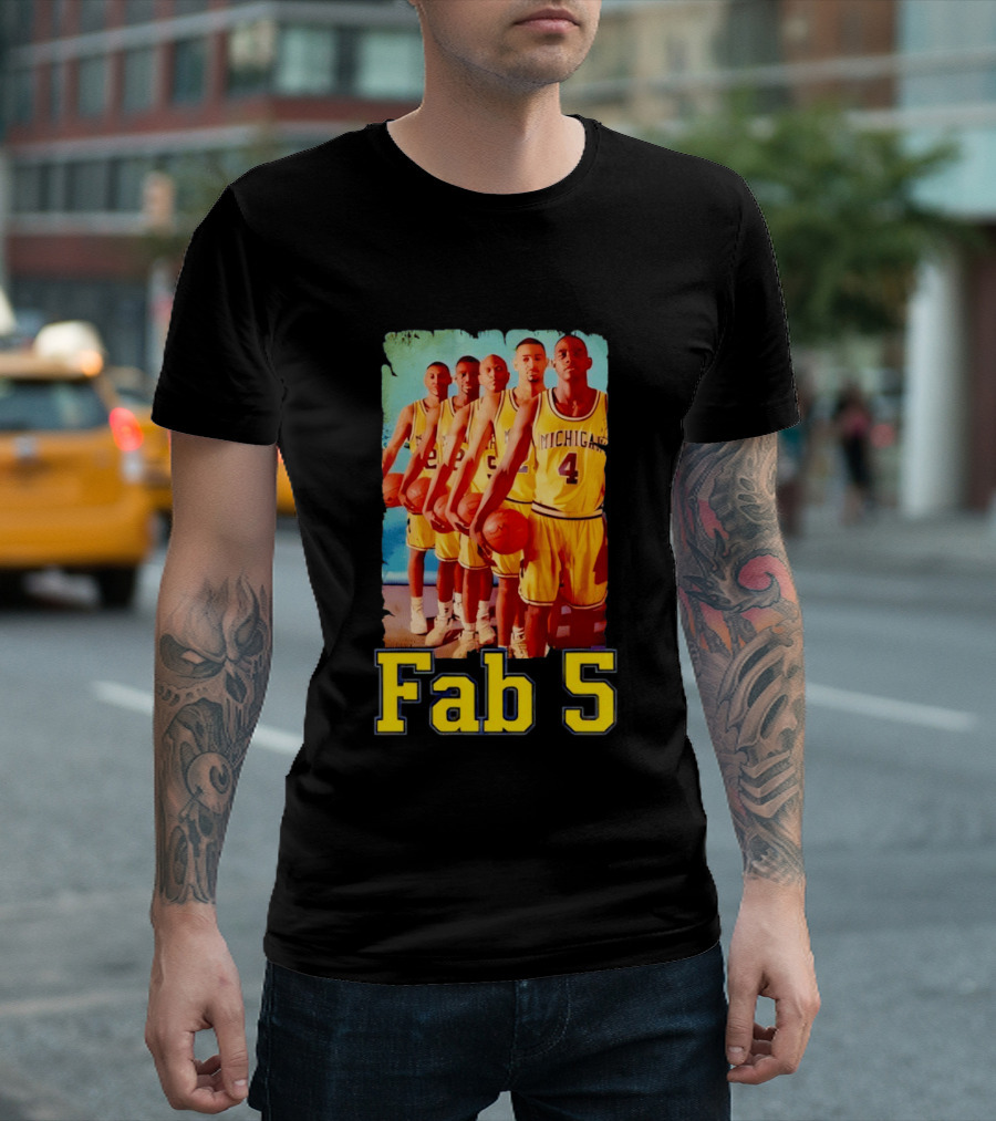 Fab Five Michigan Wolverines Basketball Fab 5 T-Shirt