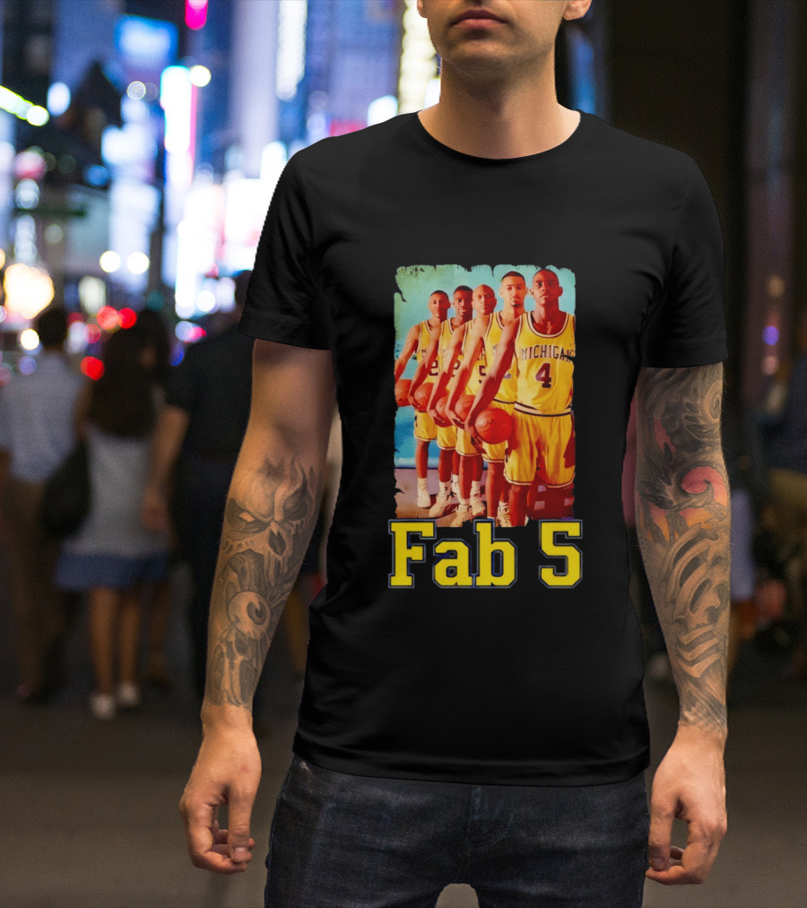 Fab Five Michigan Wolverines Basketball Fab 5 T-Shirt