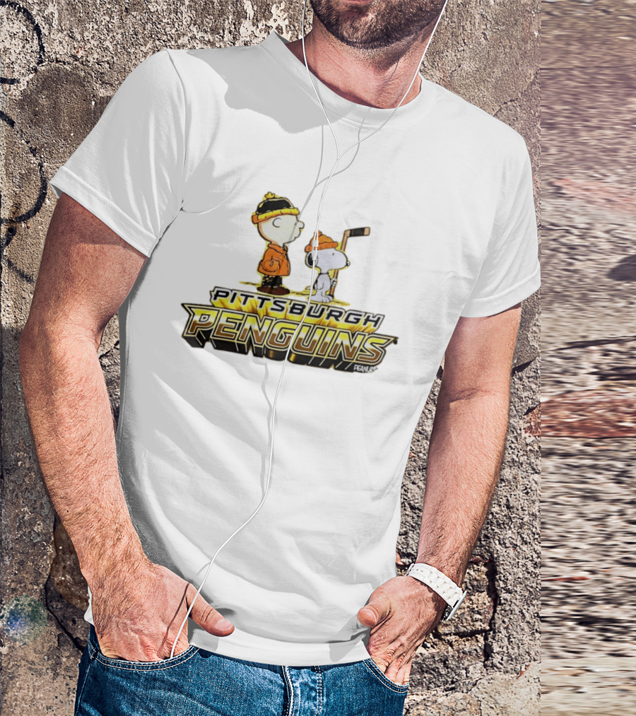 Charlie Brown Snoopy Pittsburgh Penguins Hockey Peanuts T-Shirt