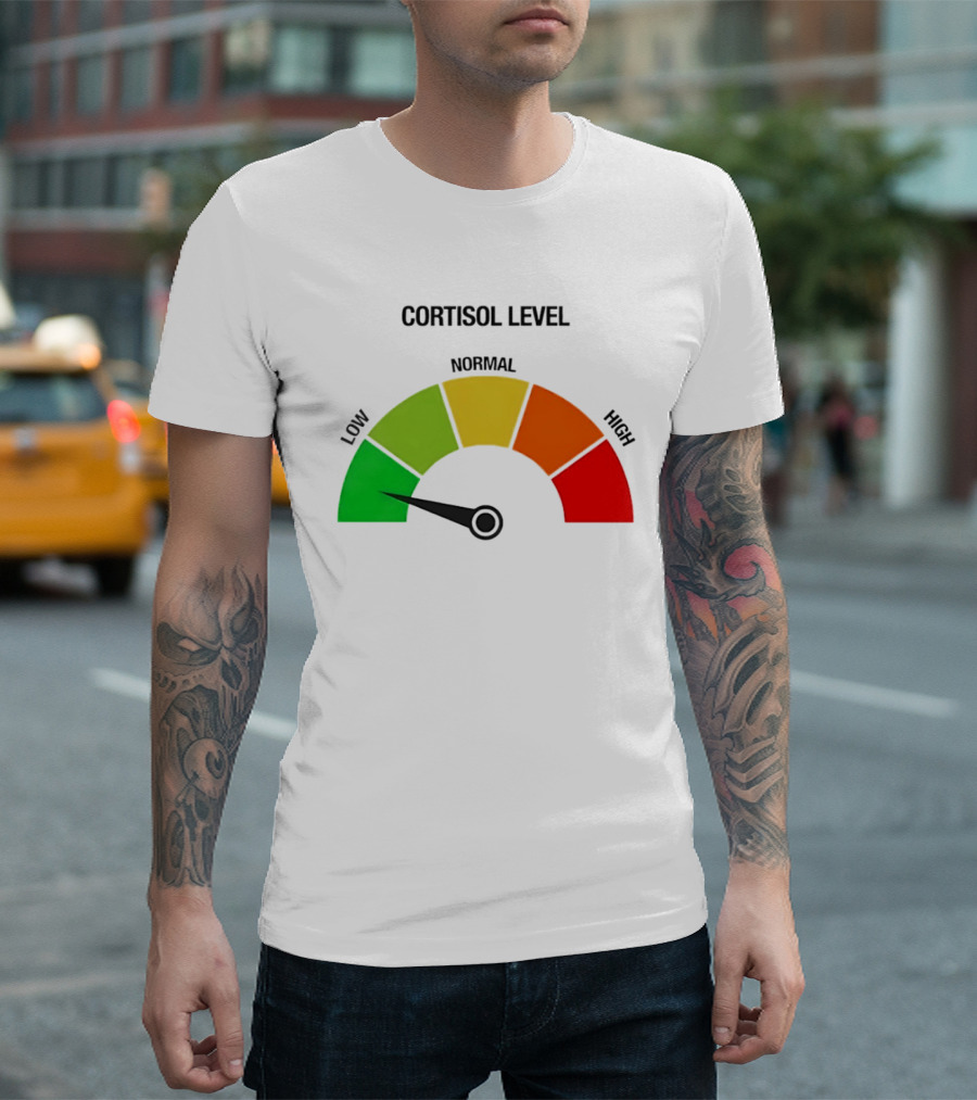 Cortisol Level Low Stress Indicator Gauge T-Shirt