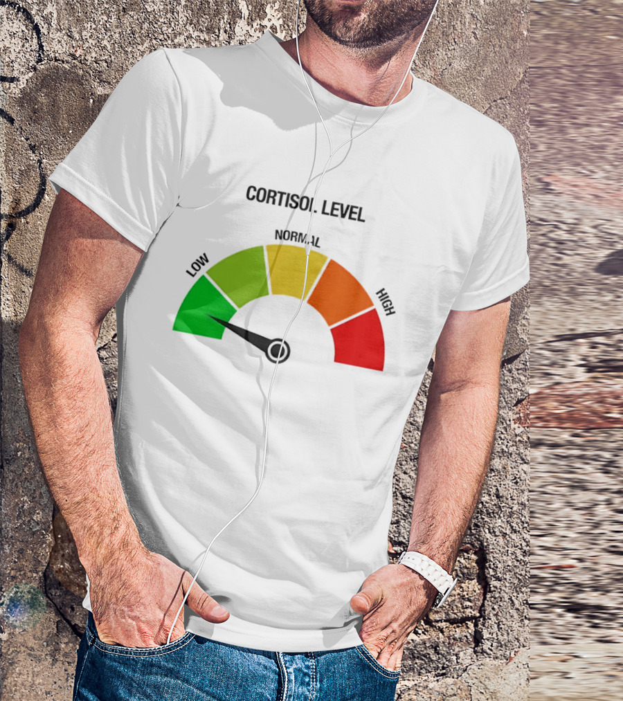 Cortisol Level Low Stress Indicator Gauge T-Shirt