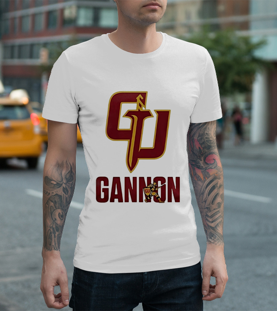 Gannon Golden Knights GU Basketball Logo With Knight T-Shirt