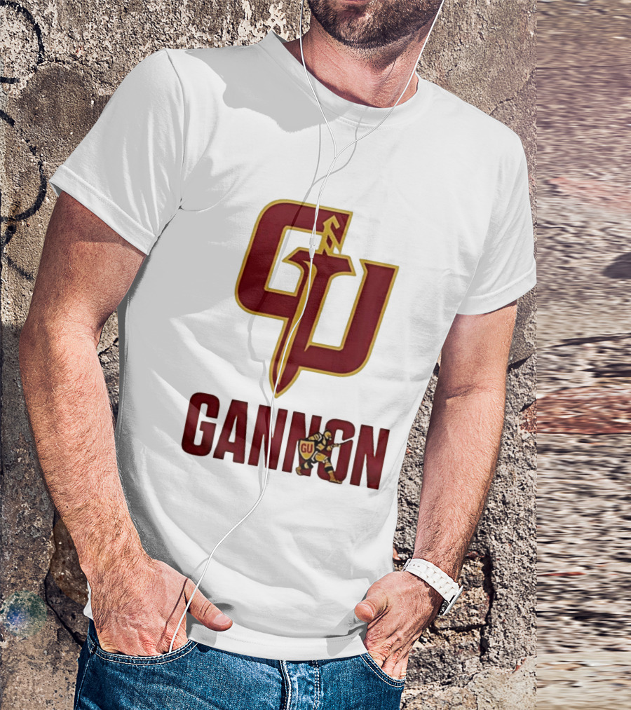 Gannon Golden Knights GU Basketball Logo With Knight T-Shirt