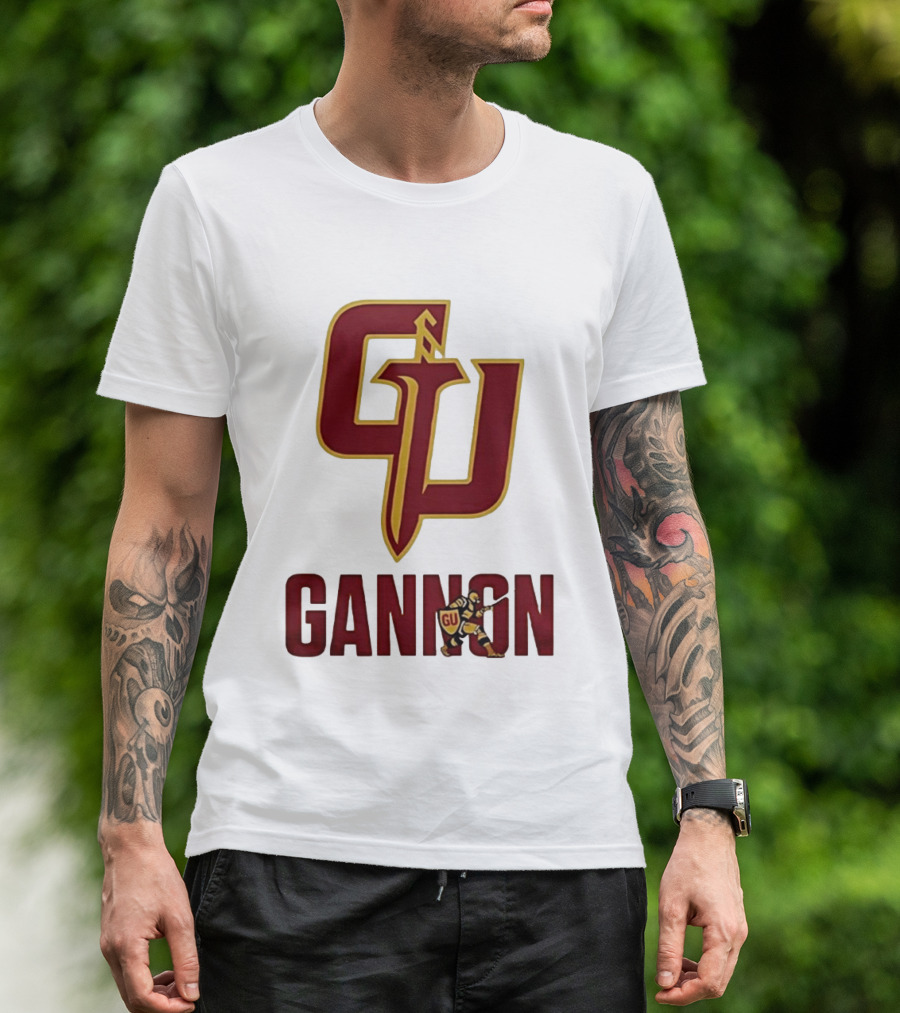 Gannon Golden Knights GU Basketball Logo With Knight T-Shirt