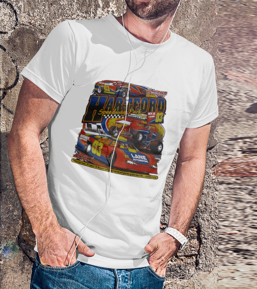 Hartford Speedway Park The Wicked Half Mile Lane Automotive Racing 03 T-Shirt