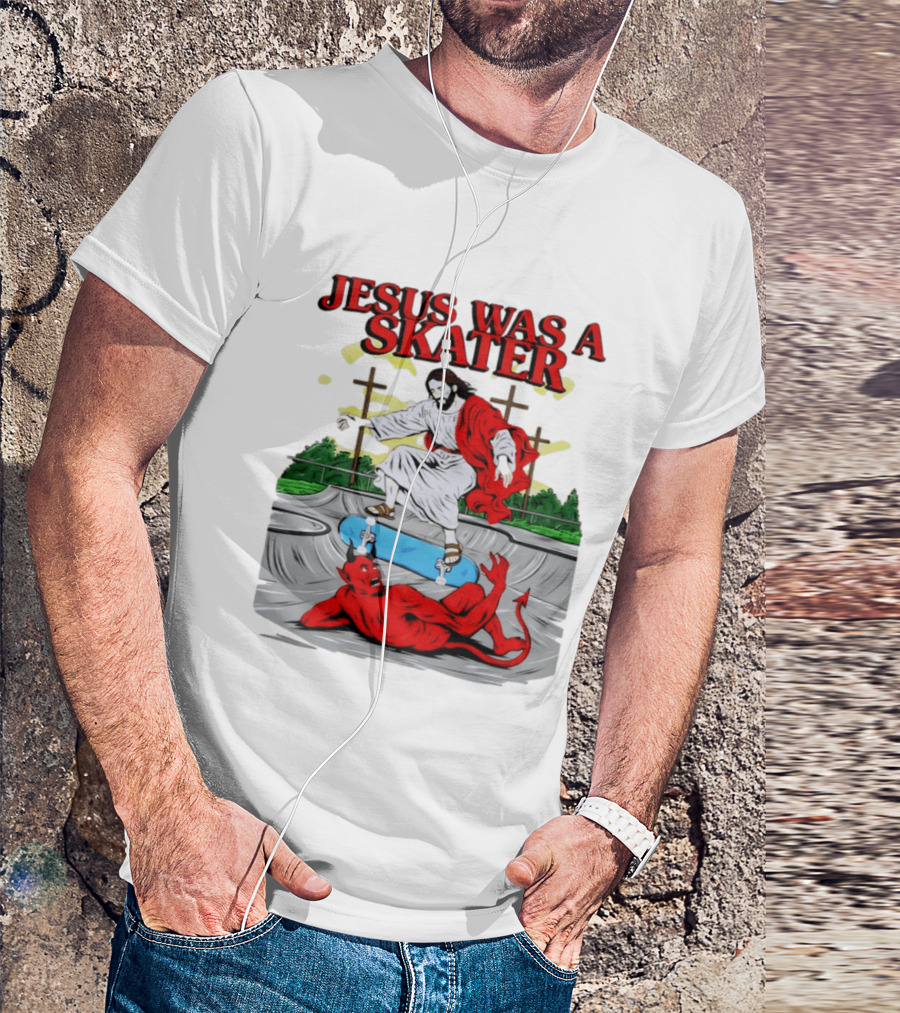 Jesus Was A Skater Vs. Devil Skatepark Showdown T-Shirt