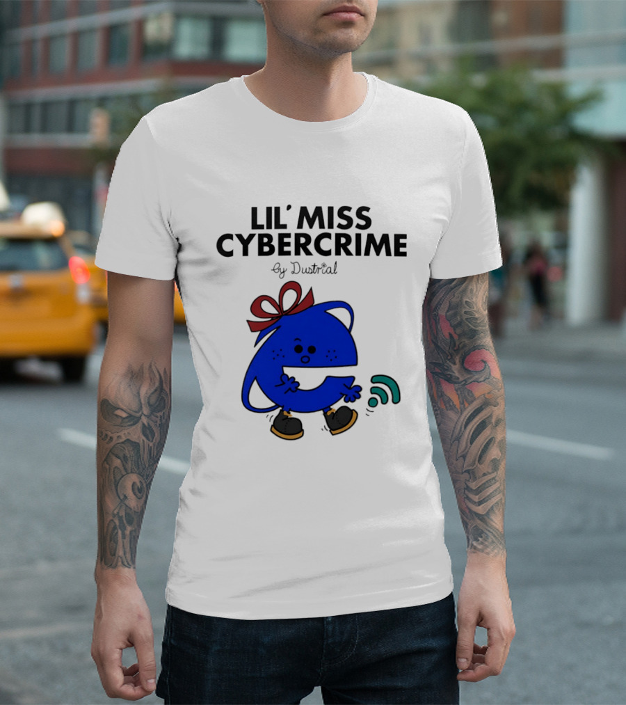 Lil' Miss Cybercrime By Dustrial Retro Style Mischievous T-Shirt