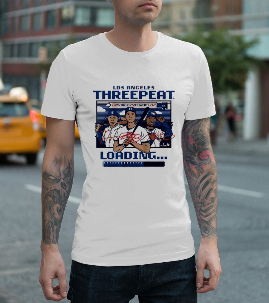 Los Angeles Threepeat World Champs Home Runs Loading T-Shirt
