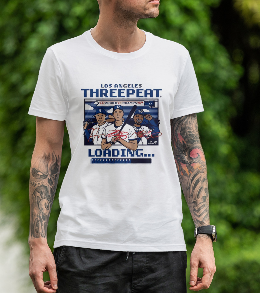 Los Angeles Threepeat World Champs Home Runs Loading T-Shirt