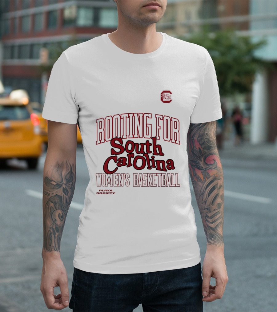 Rooting For South Carolina Women's Basketball Playa Society T-Shirt