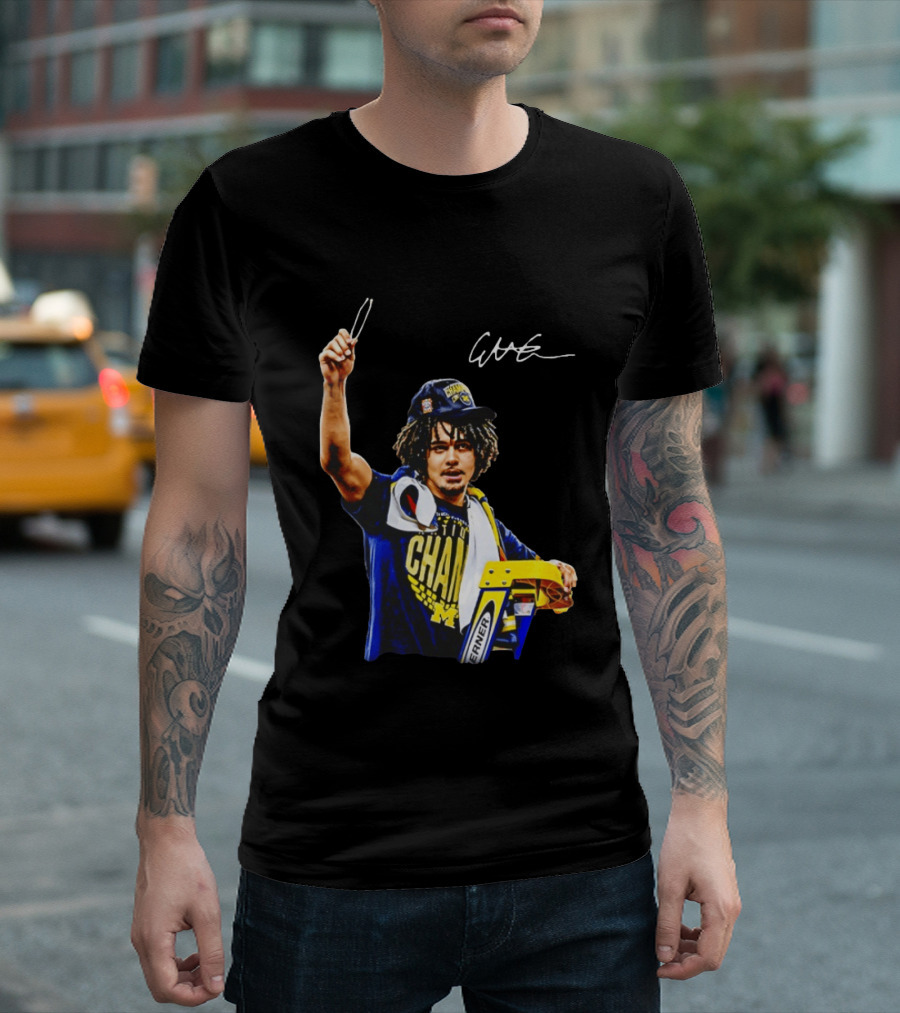 Elliot Cadeau Michigan Wolverines Natty Champ Victory Celebration T-Shirt