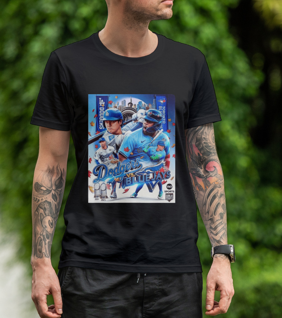 Los Angeles Dodgers Vs Toronto Blue Jays 2023 MLB TNT Sports U Walk Off Cityscape Baseball Event T-Shirt