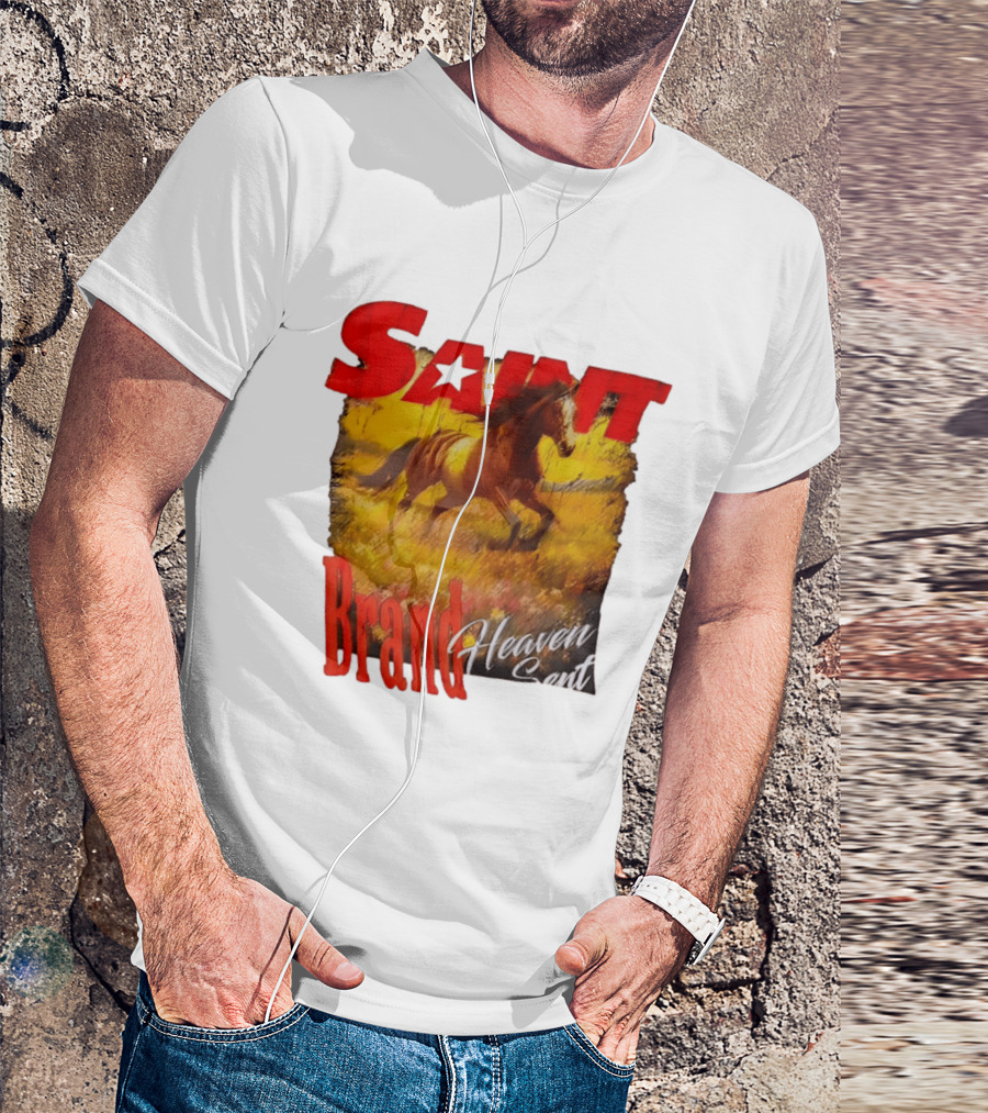 Saint Brand Heaven Sent Galloping Horse Wild West T-Shirt
