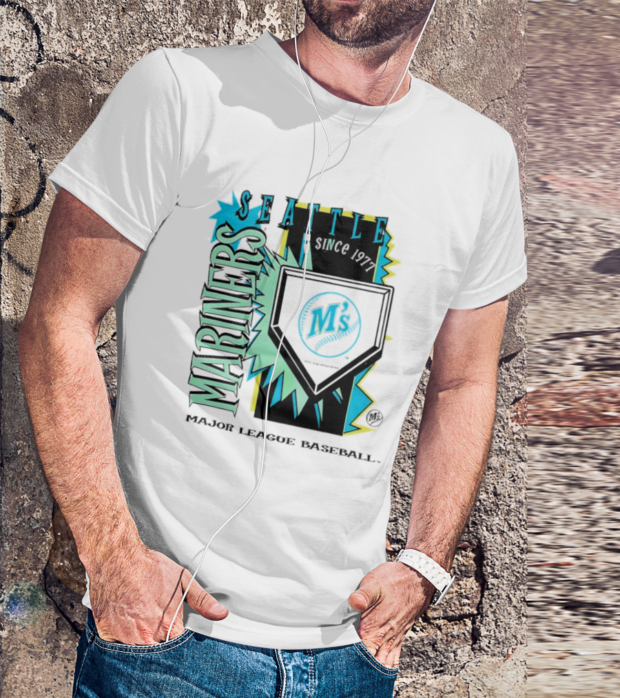 Seattle Mariners Cooperstown Neon Field Major League Baseball Since 1977 T-Shirt