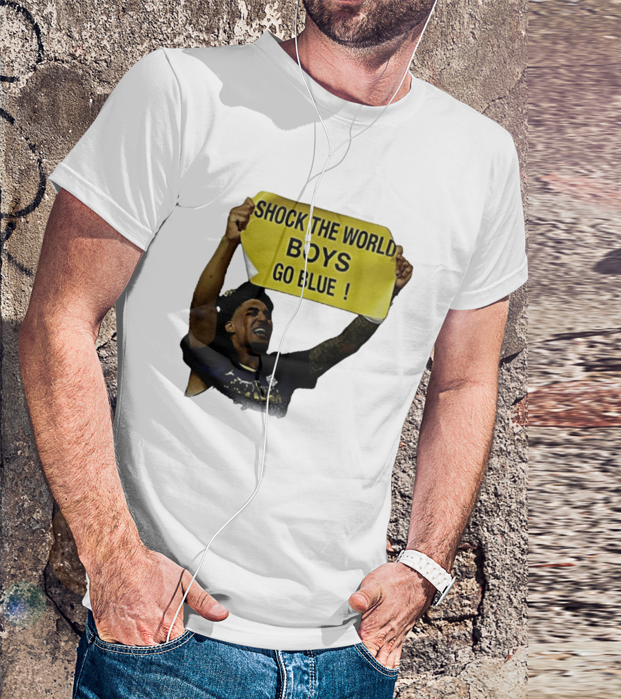 Shock The World Boys Go Blue Michigan Wolverines Basketball 2026 T-Shirt