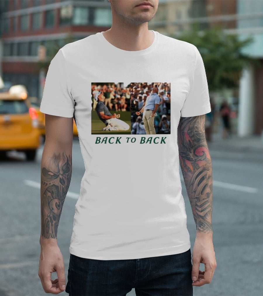 Rory McIlroy Golf The Masters Back To Back Celebration Photo T-Shirt
