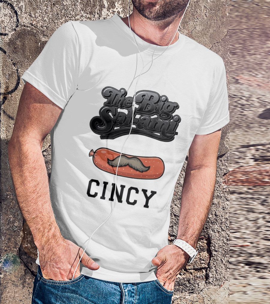 The Big Salami Cincy Mustache T-Shirt