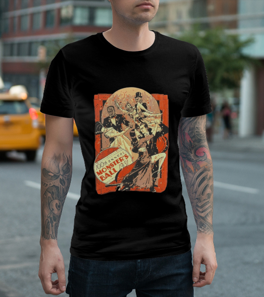 100th Annual Monster's Ball 1931 Vintage Dance Event Gothic Horror T-Shirt