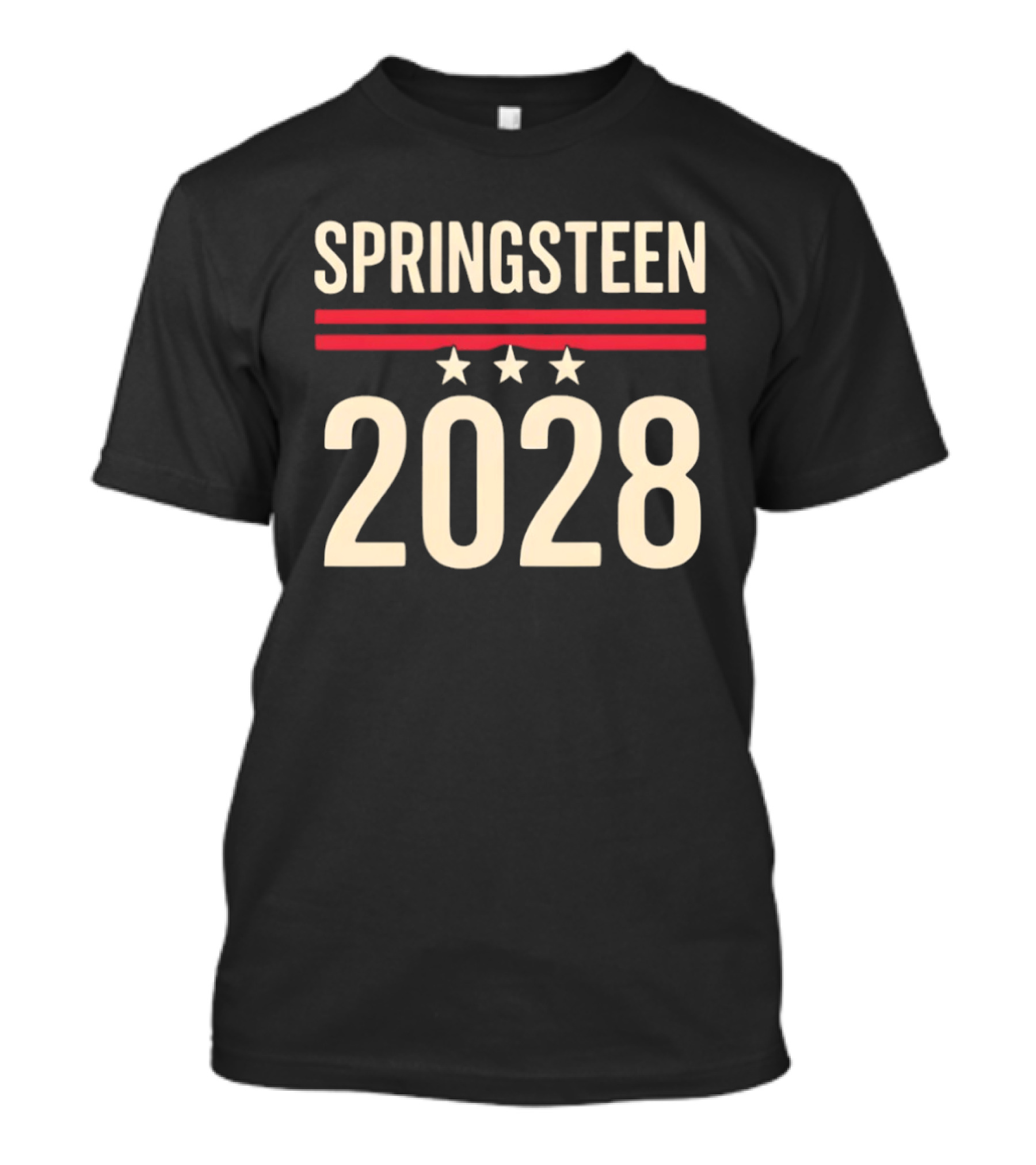 Springsteen 2028 USA Three Stars Red Stripes T-Shirt