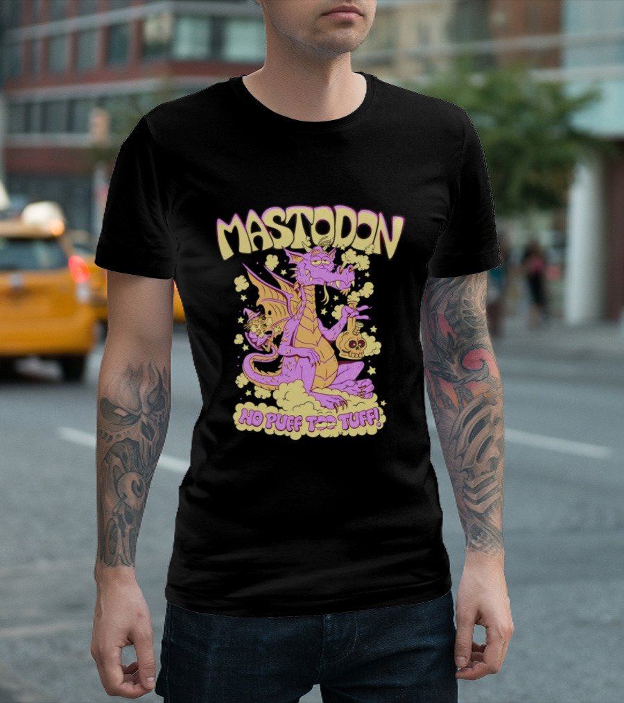 Mastodon No Puff Too Tuff Wizard Dragon 420 T-Shirt