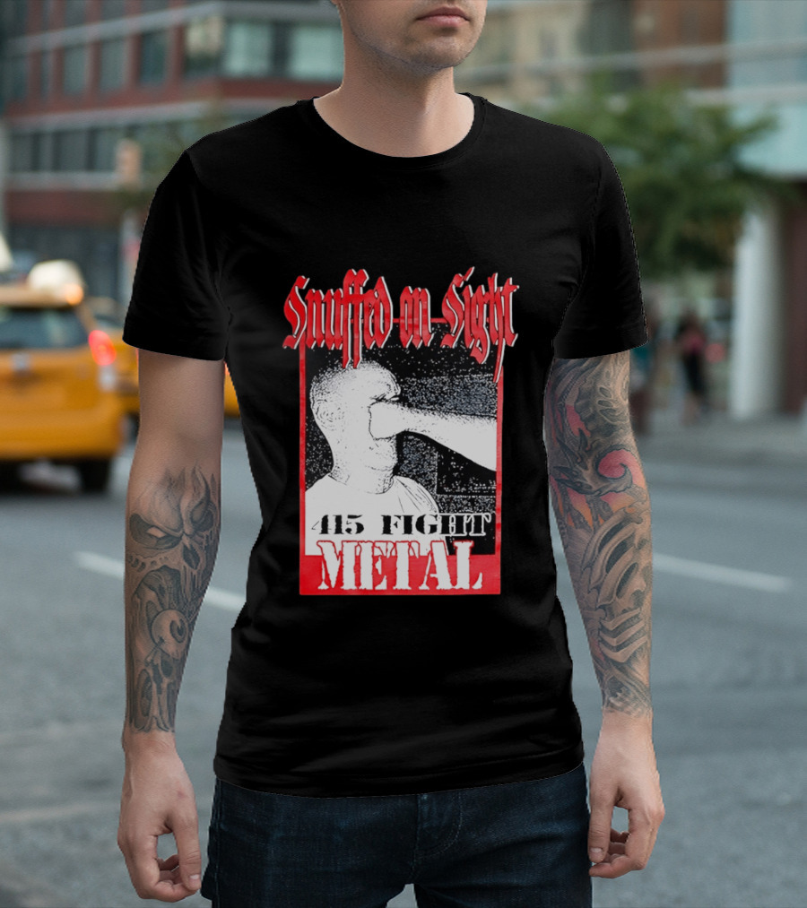 Snuffed On Sight 415 Fight Metal Face Punch T-Shirt