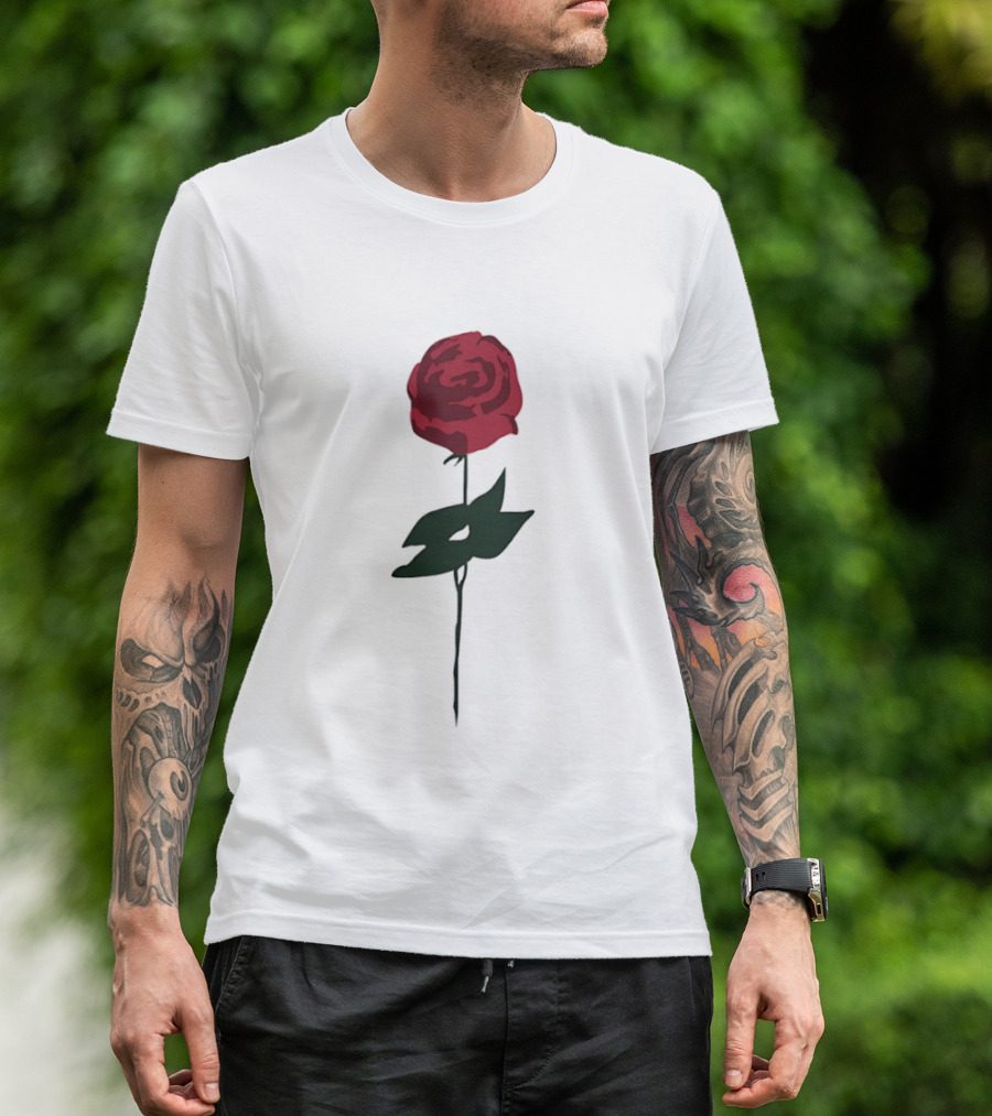 RJ Decker Catherine Delacroix Red Rose Botanical T-Shirt