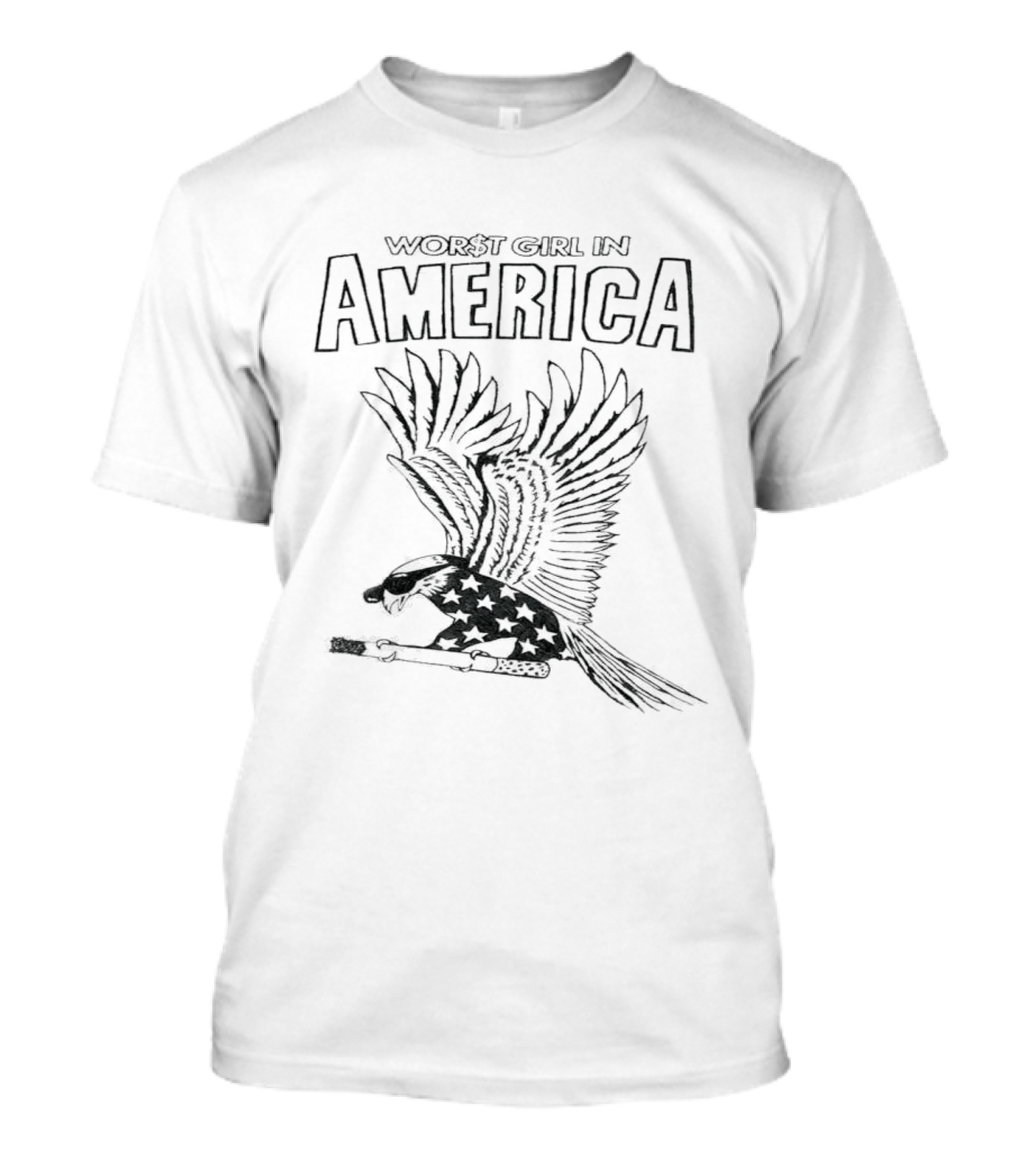 Worst Girl In America Slayyyter Eagle Stars T-Shirt